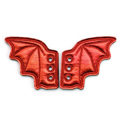 Black Bat Shoe Lace Accessory (One)