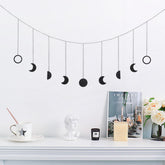 Black moon phase garland