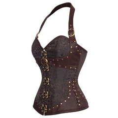 Steampunk jacquard corset with details
