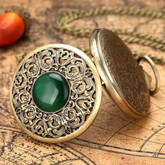 Emerald Steampunk pocket watch