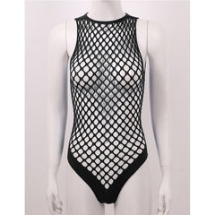 'Fatal Attraction' Fishnet Black Goth Bodysuit