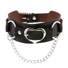 Heart chain buckle choker