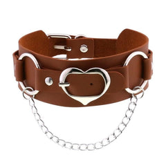 Heart chain buckle choker