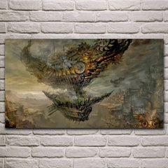Steampunk ship wall art