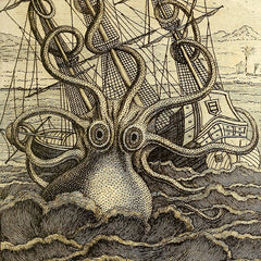 Steampunk Kraken wall art