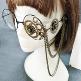 Steampunk chain decor glasses