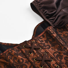 Steampunk corset with long sleeves