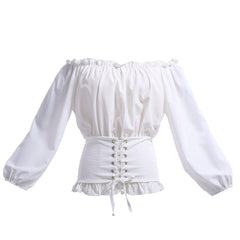 Steampunk shoulder-off blouse