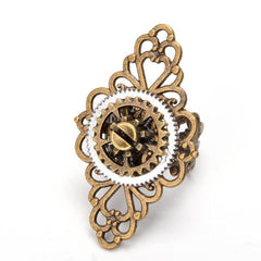 Steampunk diamond ring
