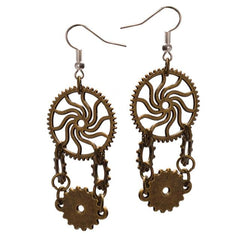 Steampunk spiral earrings