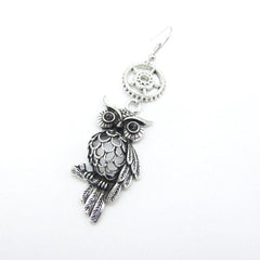 Steampunk owl earrings