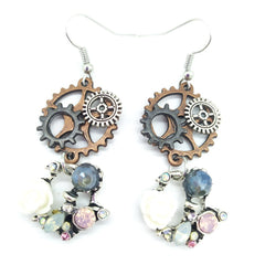 Steampunk stones earrings