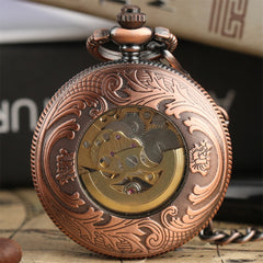 Steampunk rose pocket watch