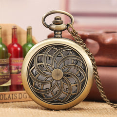 Steampunk hollow flower pocket watch