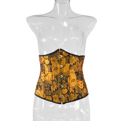 Steampunk sunflower underbust corset