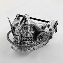 Steampunk half skull mask