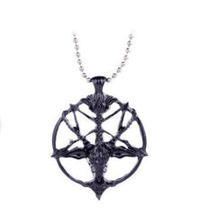 Inverted Occult Pentagram Goat Necklace