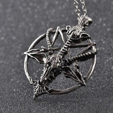 Inverted Occult Pentagram Goat Necklace