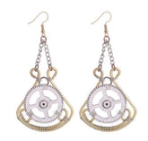 Dangling drop steampunk earrings