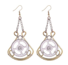 Dangling drop steampunk earrings
