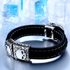 Leather Skull Bracelet