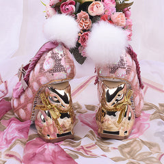 Golden Bunny Pumps