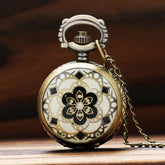 Flower pattern Steampunk pocket watch