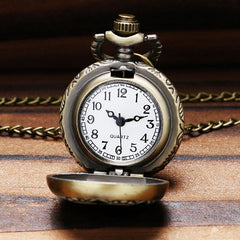 Flower pattern Steampunk pocket watch