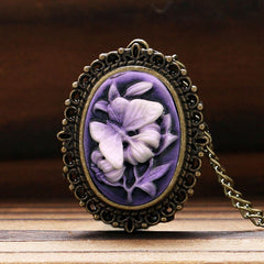 Victorian lilac necklace