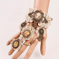 Steampunk cameo gloves