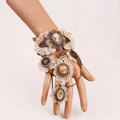 Steampunk cameo gloves