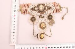 Steampunk cameo gloves