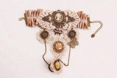Steampunk cameo gloves