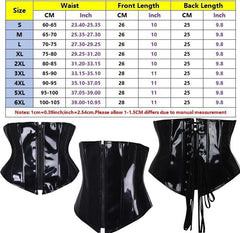 'Serpent' Black PU Goth Waist Corset