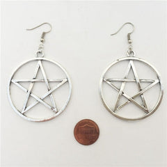 Large Pentagram Earrings
