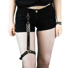 'My Curse' Black Goth Strap Garter
