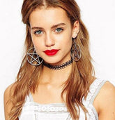 Large Pentagram Earrings