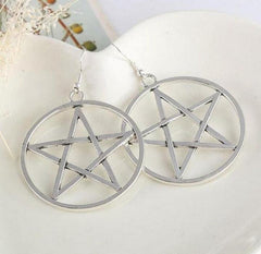 Large Pentagram Earrings
