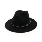 Skull Fedora Hat (Multiple Colours)