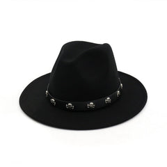 Skull Fedora Hat (Multiple Colours)