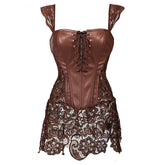 Steampunk corset with lace skirt
