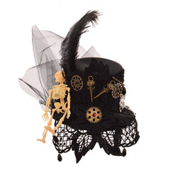 Steampunk skeleton mini hat