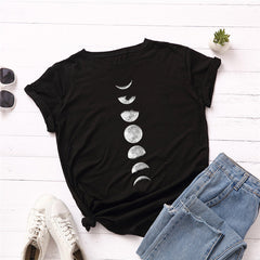 'Just a Phase' Black Moon Phase T-Shirt
