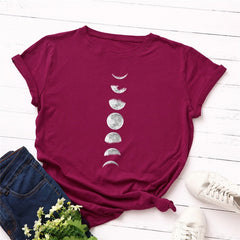 'Just a Phase' Black Moon Phase T-Shirt