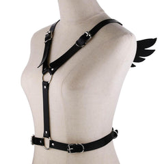 Goth 'Angel of Death' Goth Grunge Faux Leather Angel Wing Harness