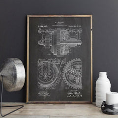 Steampunk mechanic gears wall art