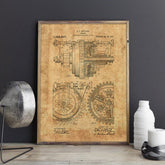 Steampunk mechanic gears wall art