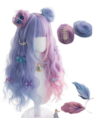 Purple Bunny Ear Cosplay Wig