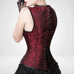 Red Brocade Steampunk corset