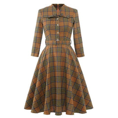 Vintage Tartan Steampunk dress